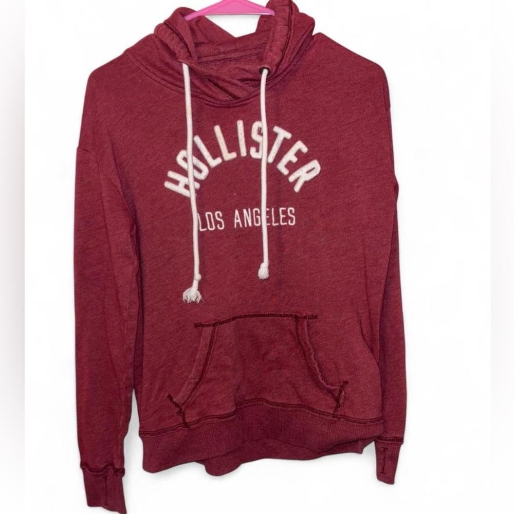 Hollister Women's Maroon Hoodie